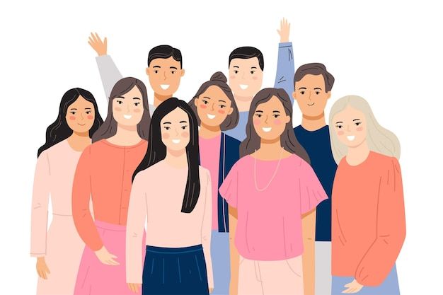 Ilustración de equipo de trabajo